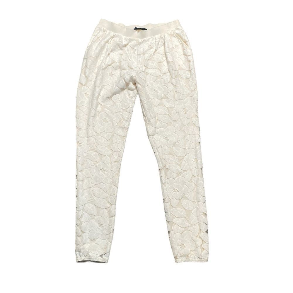 NWT TART Emery Pant Lace Overlay Jogger Pants Cream Size Small